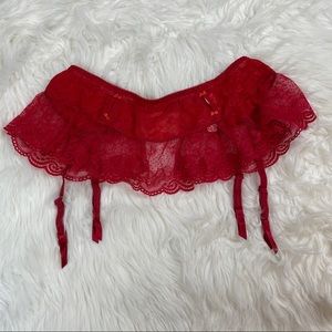 Victoria’s Secret red garter